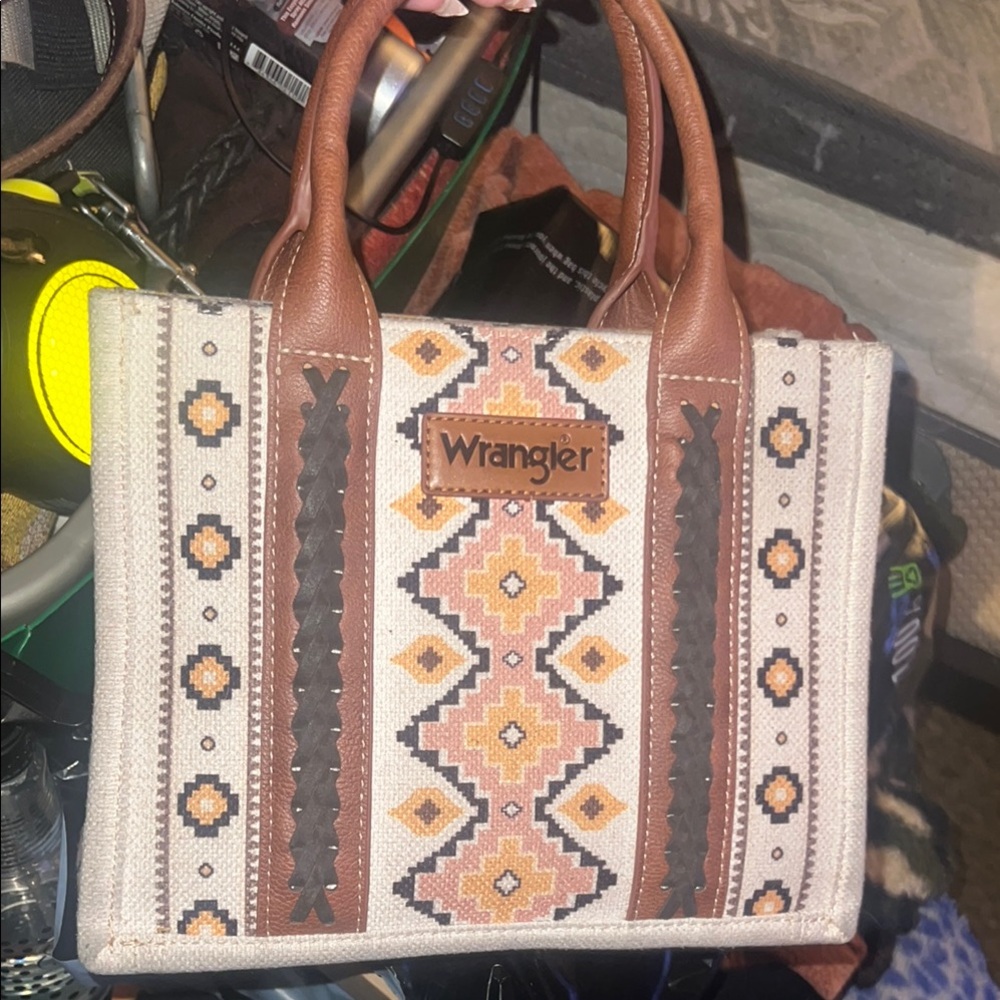 Wrangler Brown and Beige Patterned Women's Bag